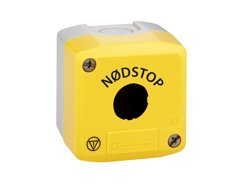 Schneider Electric 1 pushbotton.empty yellow control box speedcial text