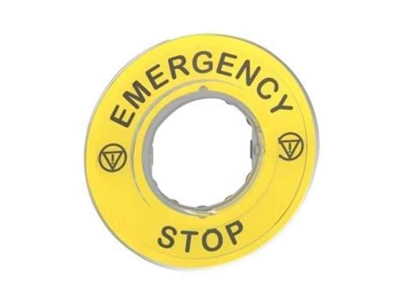 Schneider Electric 3d estop legend plate english