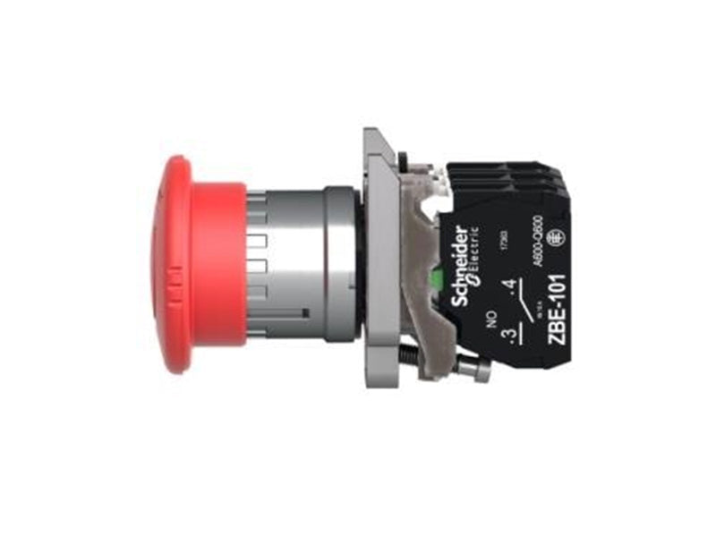 Schneider Electric Red ø40 emergency stop switching off ø22 latching turn release 2nc+1no