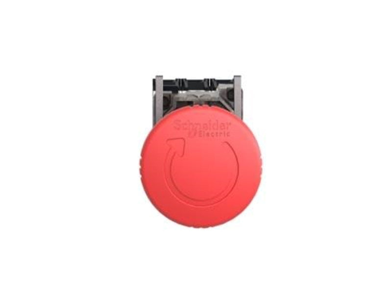 Schneider Electric Red ø40 emergency stop switching off ø22 latching turn release 2nc+1no