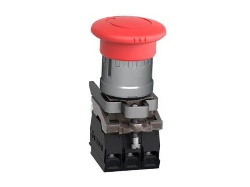 Schneider Electric Red ø40 emergency stop switching off ø22 latching turn release 2nc+1no