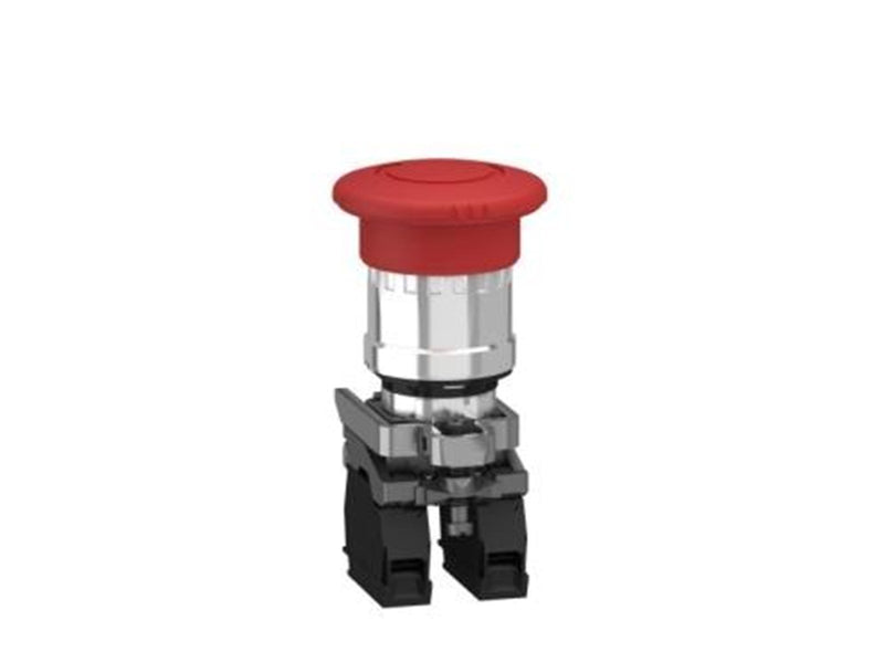 Schneider Electric Harmony emergency stop complete with ø40 mm toad head in red with push / turn function and 2xnc xb4bs8444