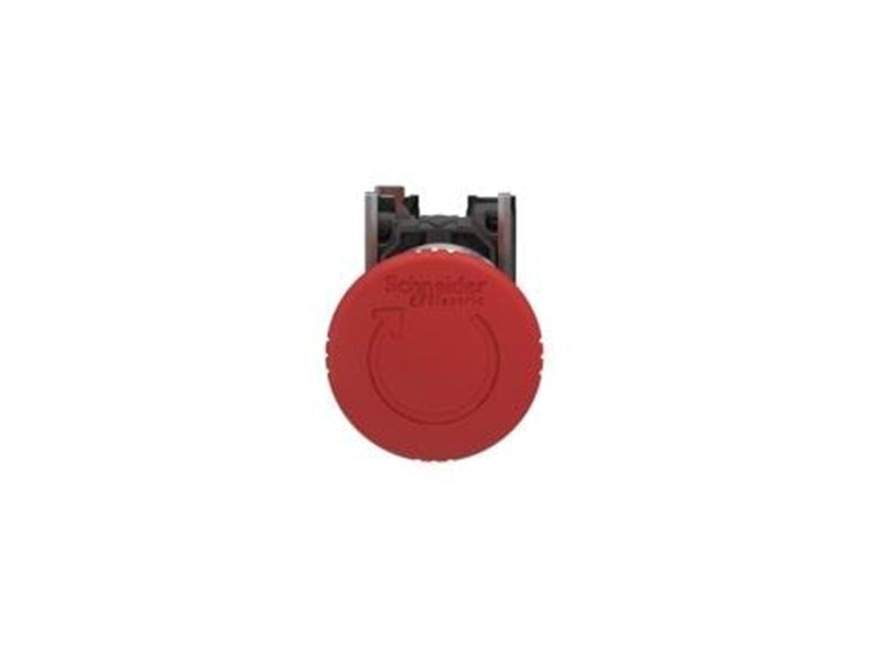 Schneider Electric Harmony emergency stop complete with ø40 mm toad head in red with push / turn function and 2xnc xb4bs8444