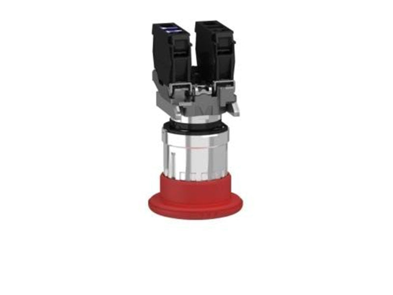 Schneider Electric Harmony emergency stop complete with ø40 mm toad head in red with push / turn function and 2xnc xb4bs8444