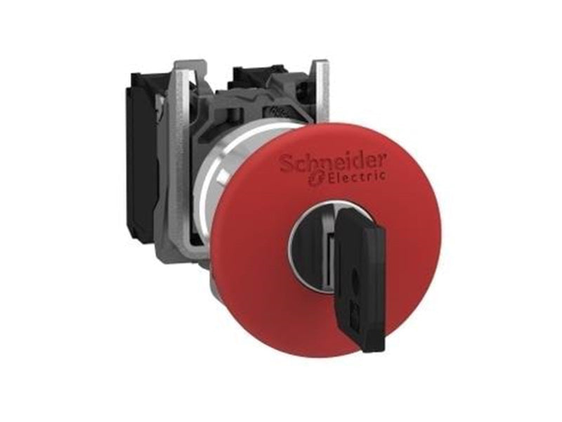 Schneider Electric Harmony emergency stop complete with ø40 mm toad head in red with push / turn function with key (ronis 455) a