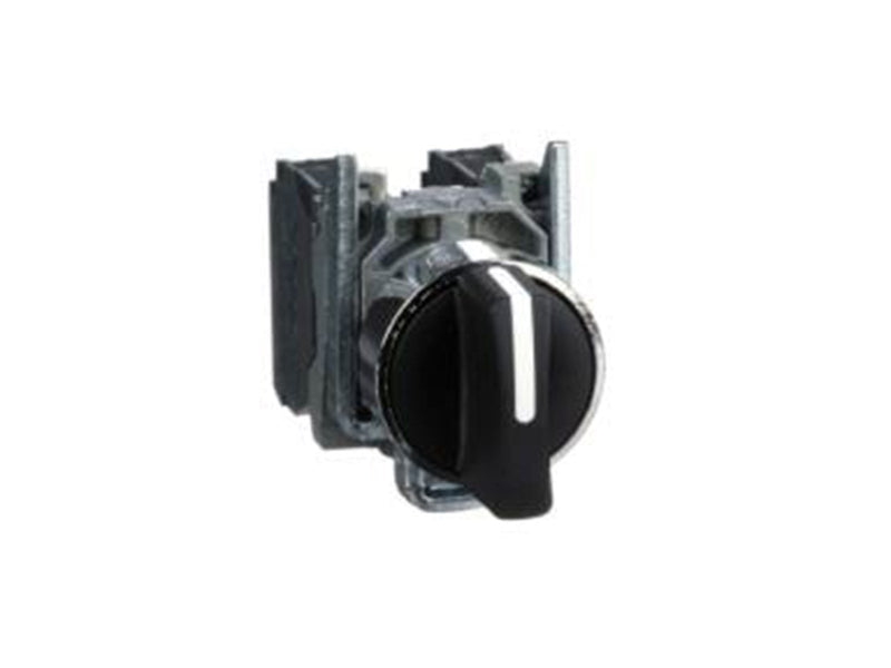 Schneider Electric Harmony rotary switch complete with 3 positions with spring return from right and left to center 2xno xb4bd53