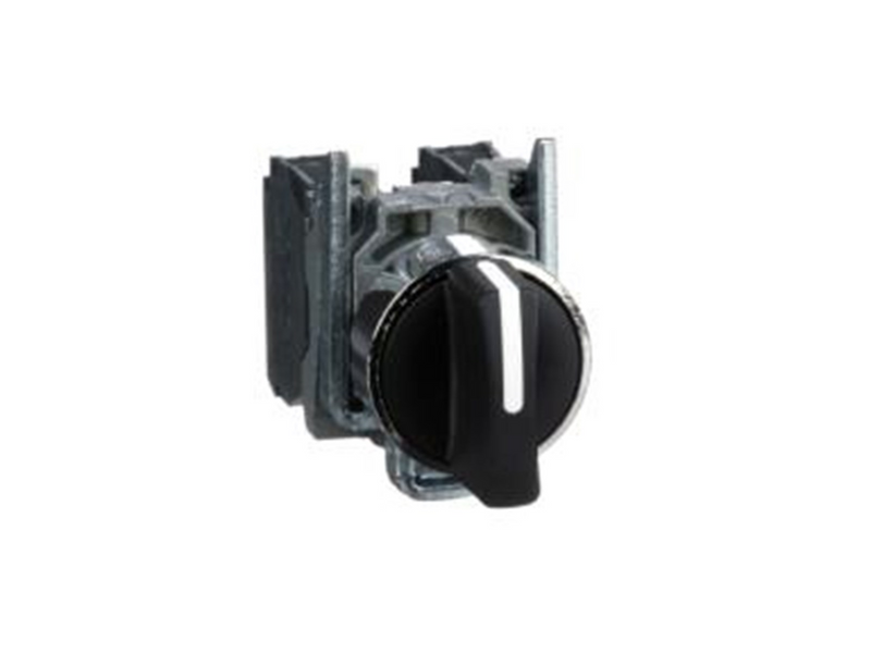Schneider Electric Harmony rotary switch complete with 3 positions with spring return from right and left to center 2xno xb4bd53