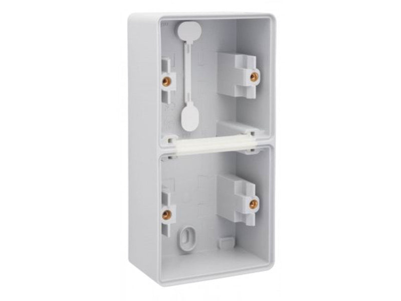 Niko-Servodan Splashproof double vertical surface-mounting box with two single flexible inputs for flush-mounting two functions