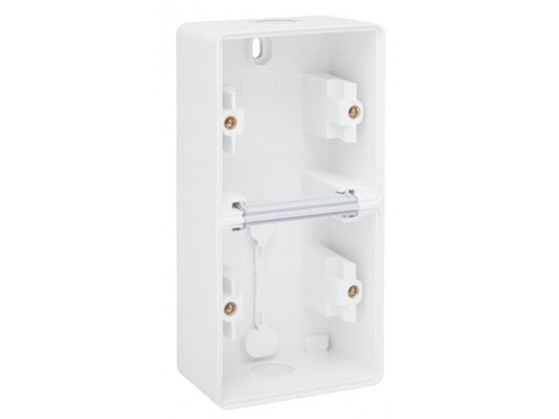 Niko-Servodan Splashproof double vertical surface-mounting box with two single flexible inputs for mounting two functions white