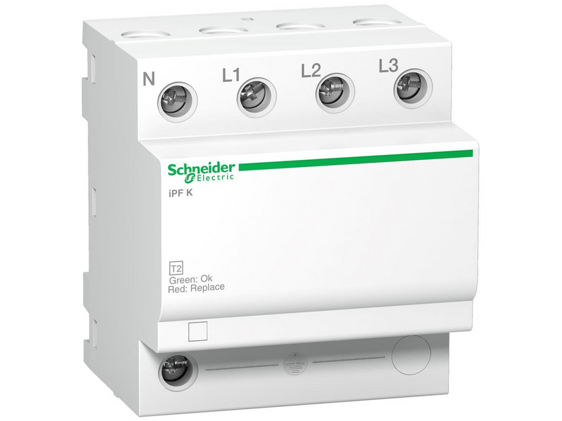 Schneider Electric Surge arrester / transient protection ipf 20ka 340v 3pn for home panels with tt or tn-s system mounting in th