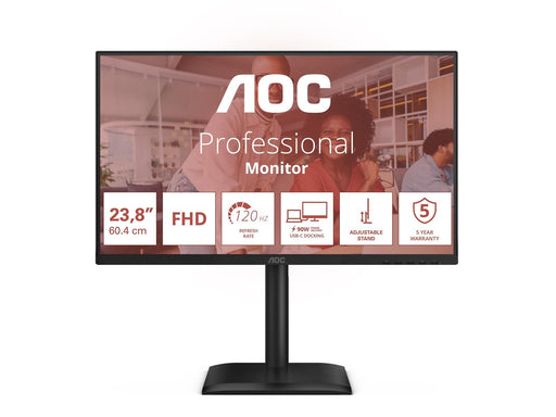 24" AOC 24E4CV - 1920x1080 (FHD) - 120Hz - IPS - 90W USB-C