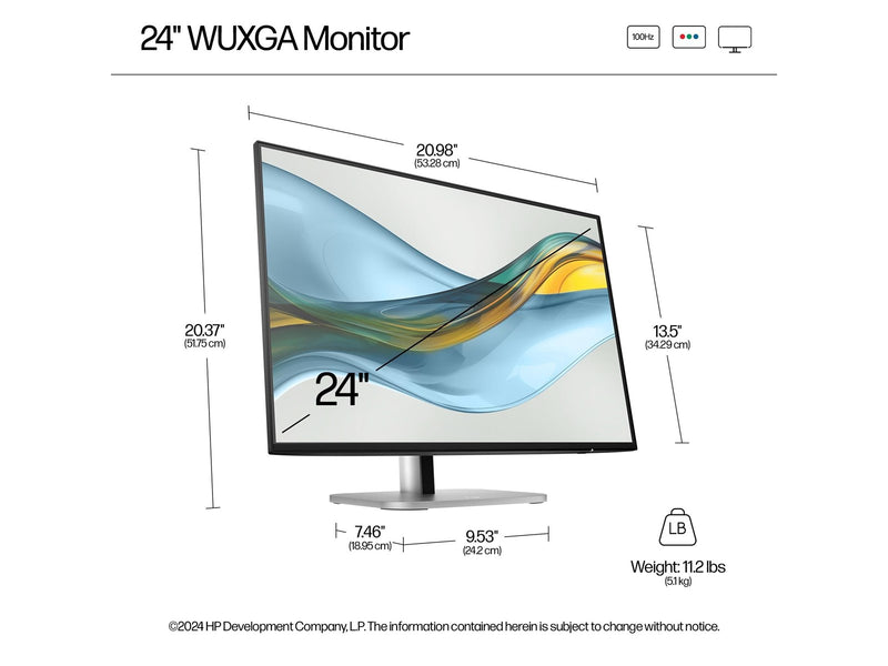 24" HP 524pn Series 5 Pro - 1920x1200 - 100Hz - IPS
