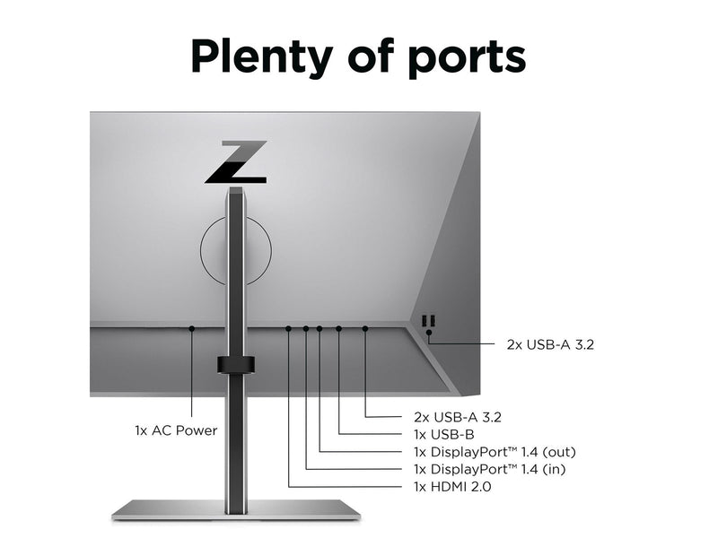 24" HP Z24q G3 - 2560x1440 (QHD) - 90Hz - IPS