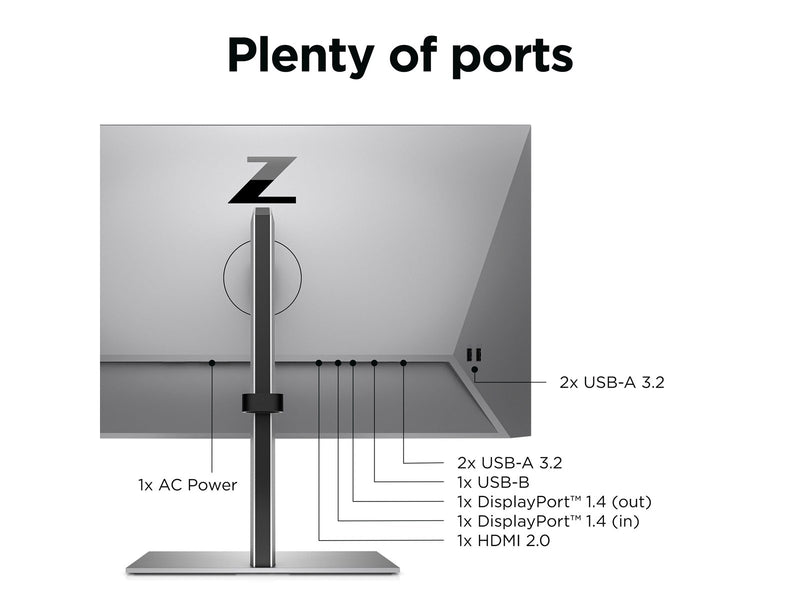 24" HP Z24q G3 - 2560x1440 (QHD) - 90Hz - IPS