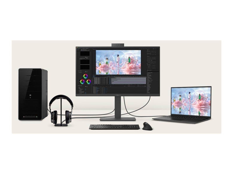 24" LG 24BA850-B - 1920x1080 (FHD) - 100Hz - IPS - 90W USB-C