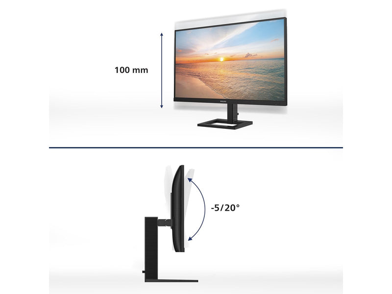 24" Philips 24E1N1300AE - 1920x1080 (FHD) - 100Hz - IPS