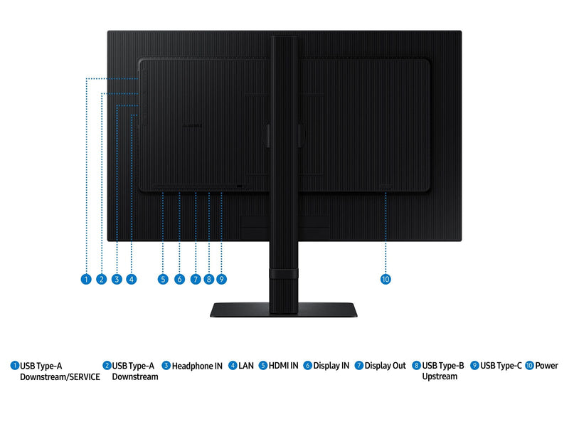 24" Samsung ViewFinity S6 S24D600UAU - 2560x1440 (QHD) - 100Hz - IPS - 90W USB-C - KVM switch