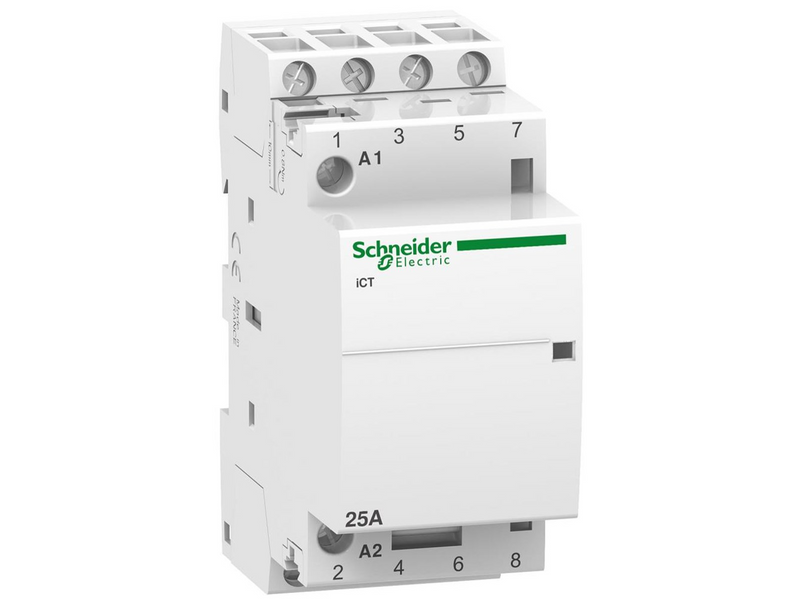 Schneider Electric Acti9 ict manual control contactor 25 a 4 no 220 - 240 v ac 50 hz