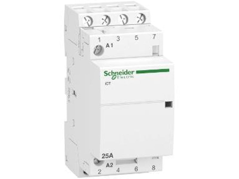 Schneider Electric Acti9 ict manual control contactor 25 a 4 no 220 - 240 v ac 50 hz