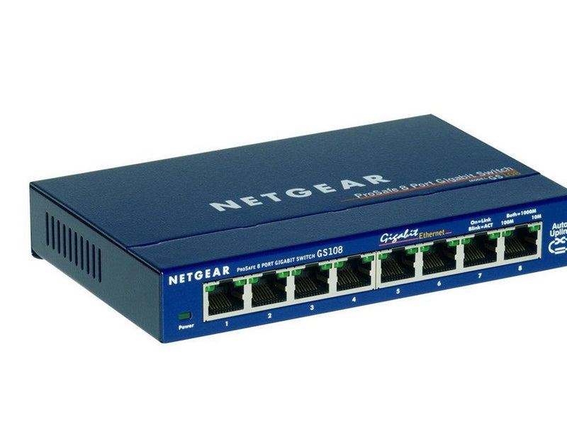 Netgear ProSAFE GS108 8-Port Gigabit Ethernet Unmanaged Switch