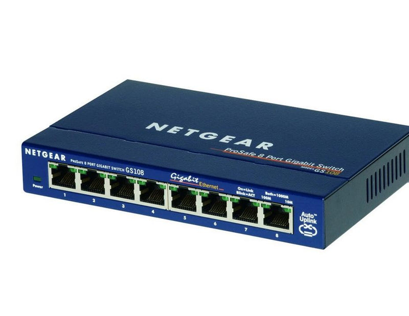 Netgear ProSAFE GS108 8-Port Gigabit Ethernet Unmanaged Switch