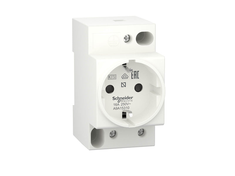Schneider Electric Acti9 ipc modular din power socket 16 a 2p + e 250 v ac vde