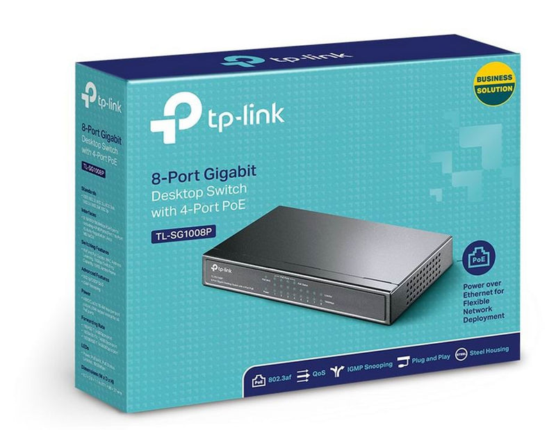 TP-Link TL-SG1008P 8-Port Gigabit Desktop Switch with 4-Port PoE