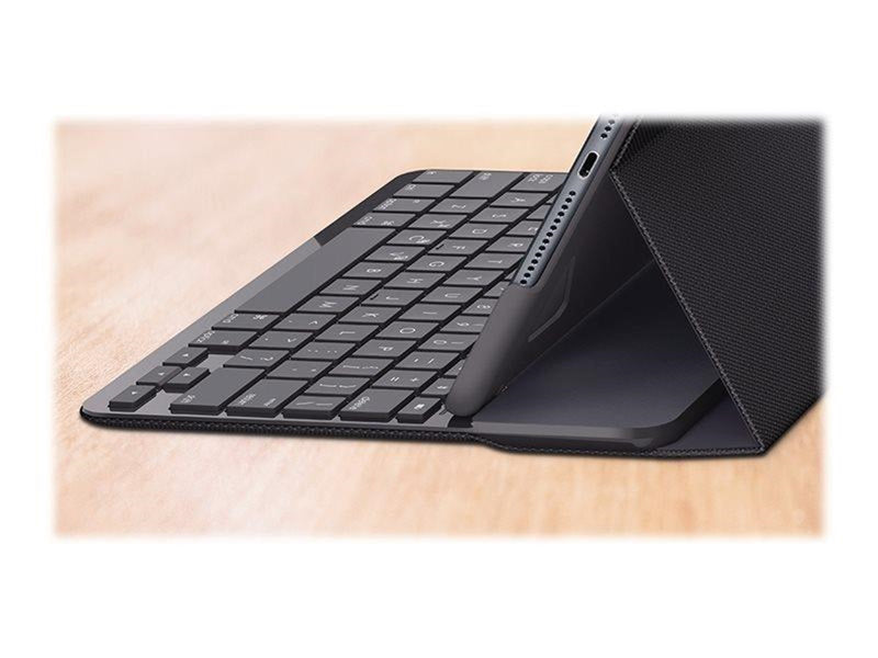 Logitech Slim Folio - keyboard and folio case - French - graphite - Tastatur & Folio-Set - Französisch - Grau