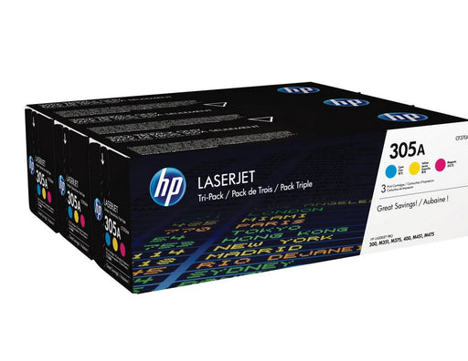 HP 305A / CF370AM 3-Pack - Tonerpatrone Cyan