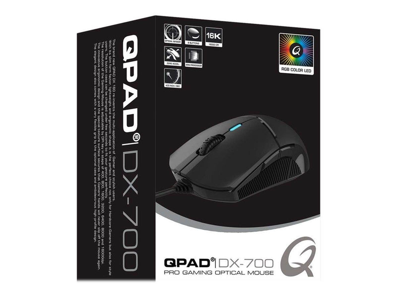 QPAD DX-700 - Maus (Schwarz)
