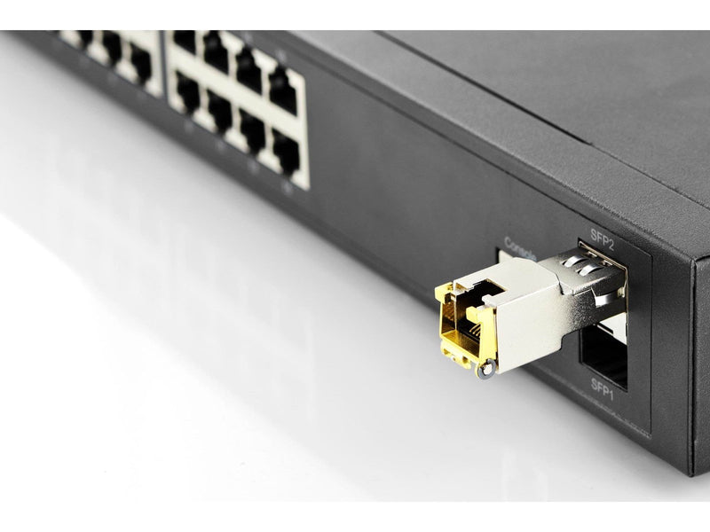 DIGITUS DN-81210 SFP+ 10G Copper Transceiver up to 100m 10G 5G 2.5G 1G RJ45 Base-T