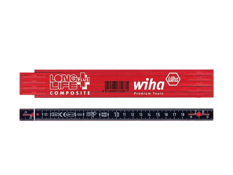 Wiha folding ruler longlife plus composite 2 m