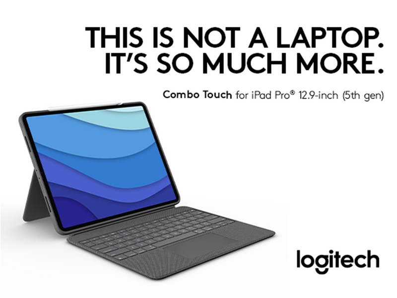Logitech Combo Touch for iPad Pro 12.9'' - UK - Tastatur & Folio-Set - Englisch - UK - Grau