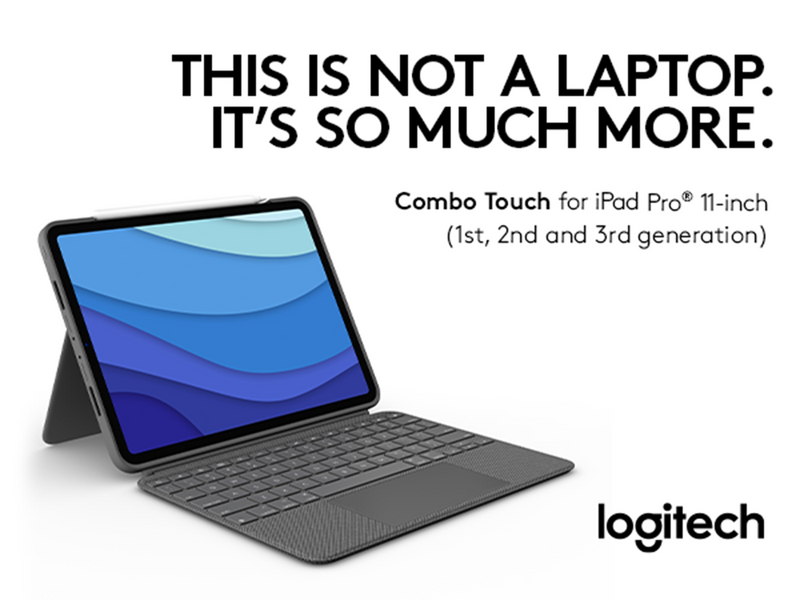 Logitech Combo Touch for iPad Pro 11'' (1/2/3rd gen.) - UK - Tastatur & Folio-Set - Englisch - UK - Grau