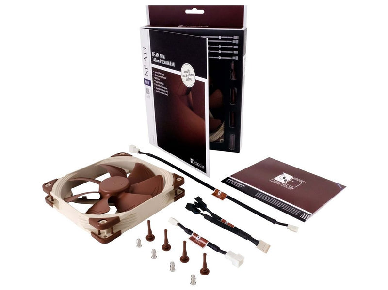 Noctua NF-A14 PWM - Gehäuselüfter - 140mm - Braun - 19 dBA