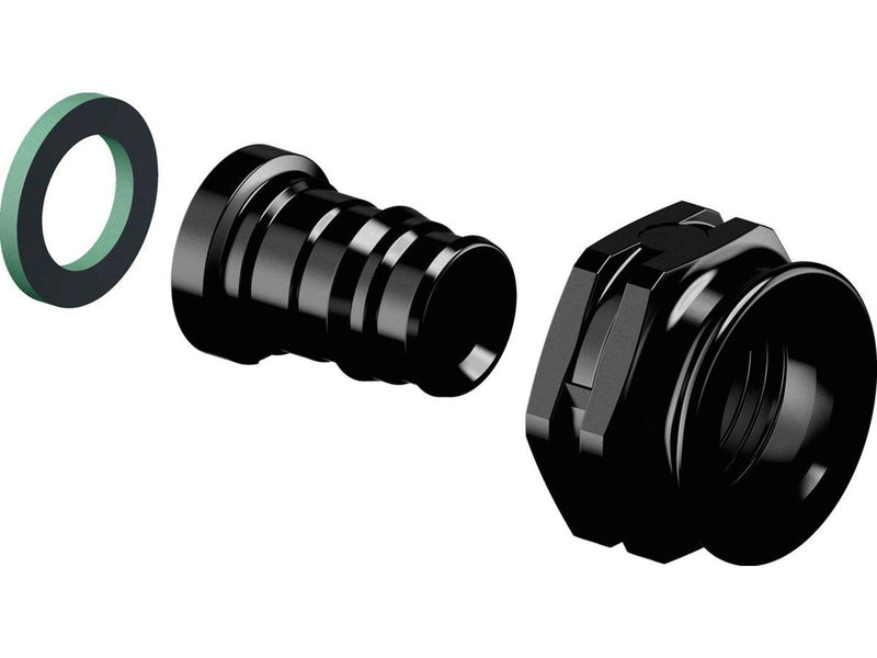 Uponor q&e adapter swivel nut ppsu black 16 mm x 12