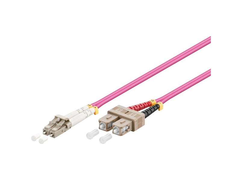 Pro Fiber Optical LC - SC OM4 - 2m - Rot - 2 meter