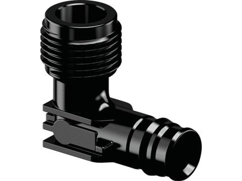 Uponor q&e elbow adapter 90° male thread ppsu black 16 mm x 12