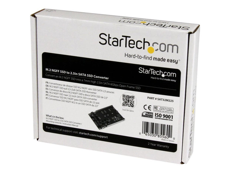 StarTech.com M.2 NGFF SSD zu 2.5in SATA Adapter Konverter