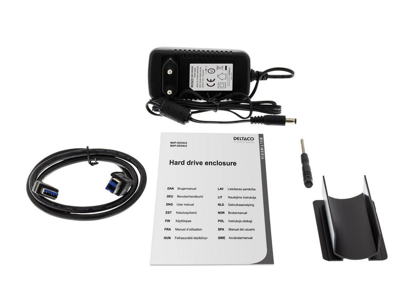 Deltaco MAP-GD34U3 3.5" SATA to USB 3.0 Aluminium Black