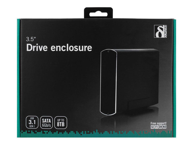 Deltaco MAP-GD34U3 3.5" SATA to USB 3.0 Aluminium Black