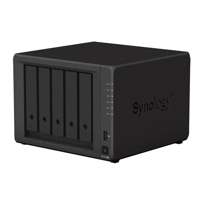 Synology DiskStation DS1522+ 5 Einschübe NAS-Server Leergehäuse + 16TB WD Red Plus SATA 3.5' HDD (2x 8TB)