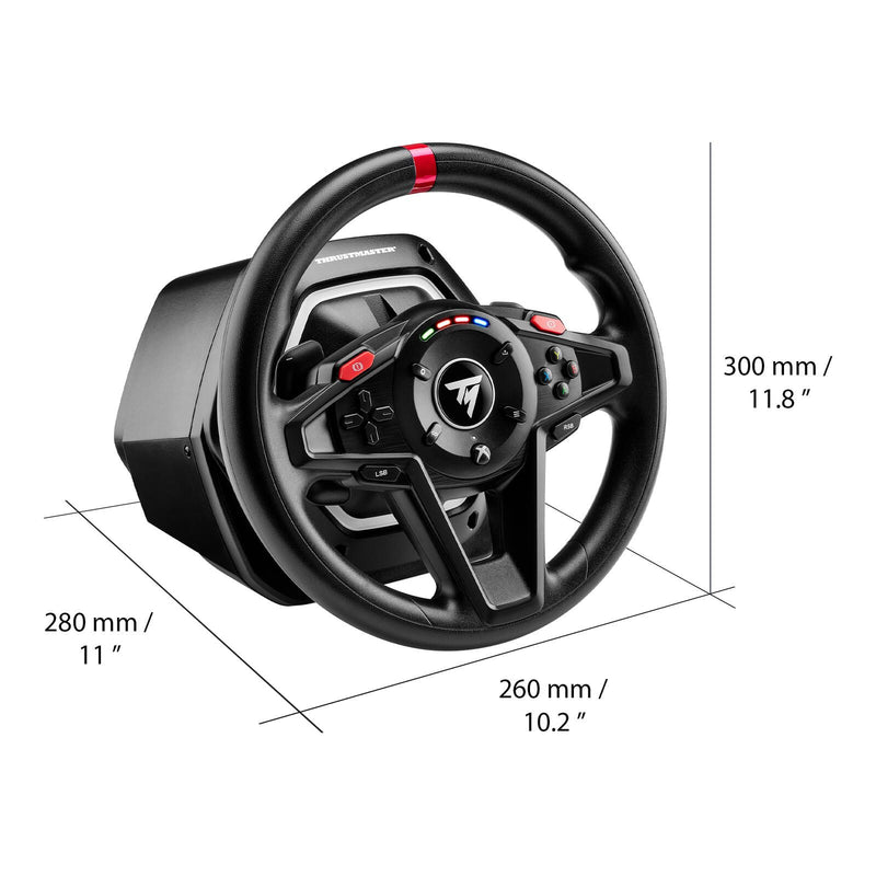 Thrustmaster T-128x Force Feedback Lenkrad & Pedale-Set für Microsoft Xbox One, Xbox Series S, Xbox Series X & PC