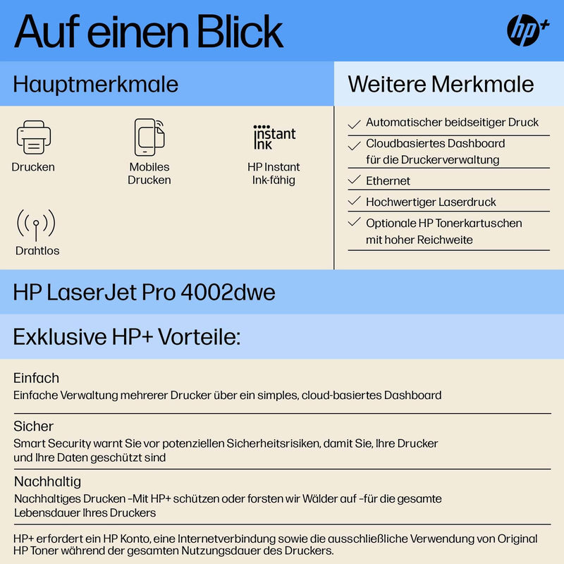 HP Laserjet Pro 4002dwe Laserdrucker s/w