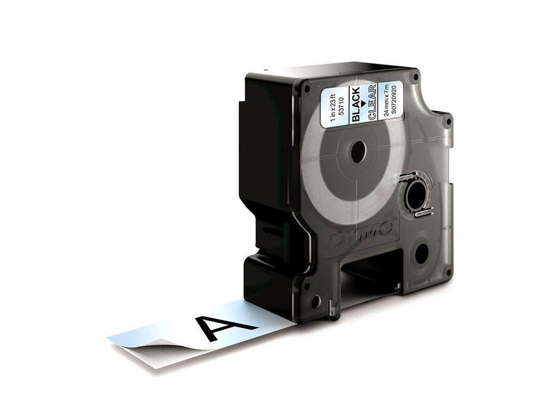 DYMO D1-Etikettenband | schwarz auf transparent | 24 mm x 7 m