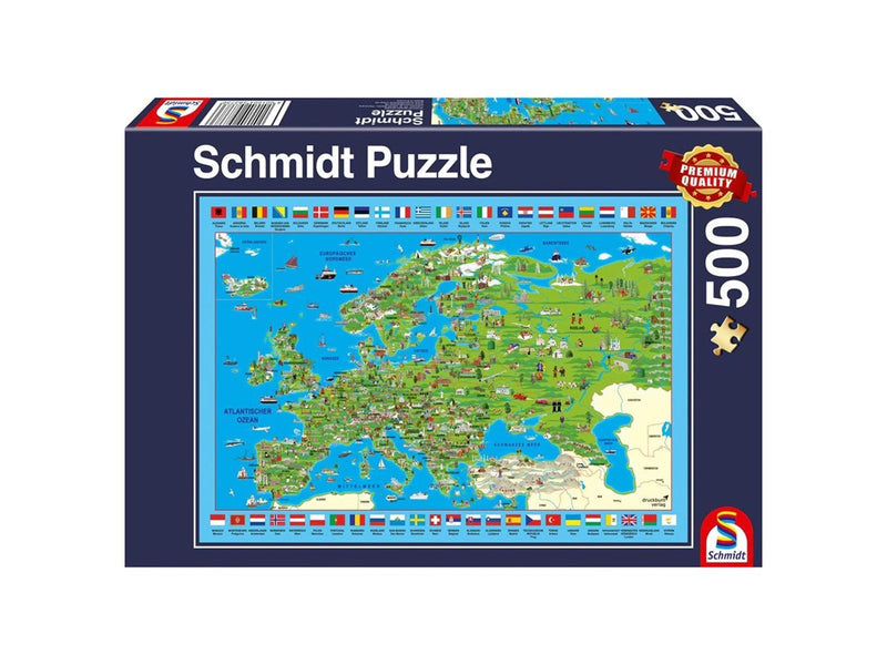 Schmidt Puzzle - Discover Europe (500 pieces)