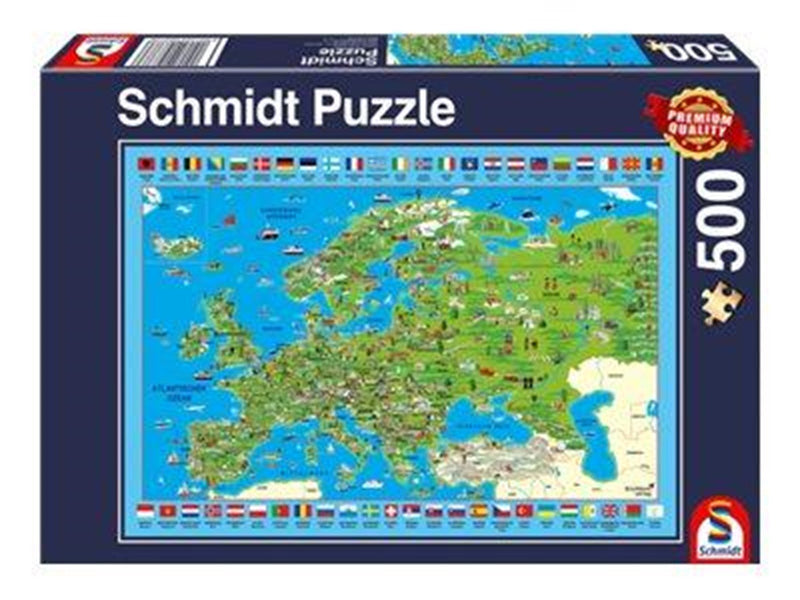 Schmidt Puzzle - Discover Europe (500 pieces)
