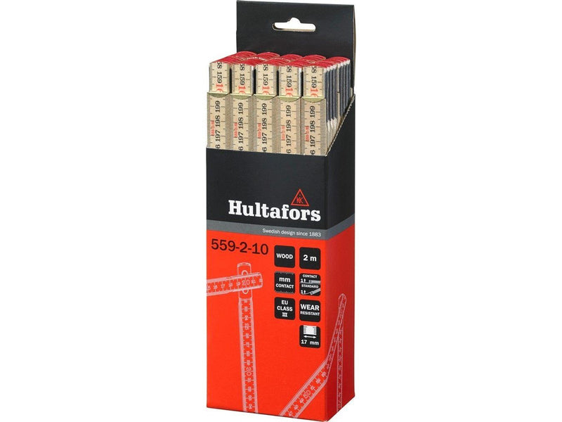 Hultafors Wooden folding rule 559 contact-meter 2m 10 links