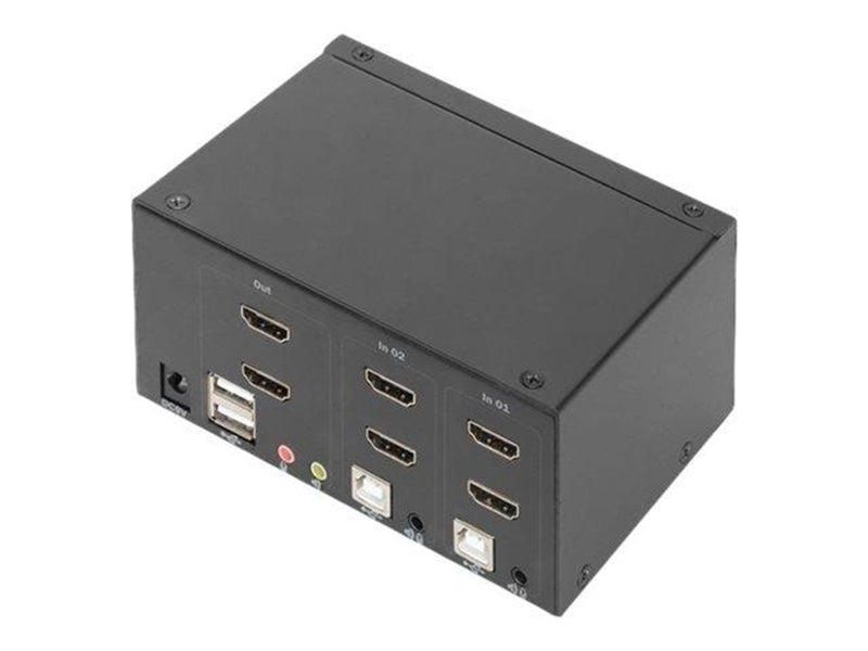 DIGITUS DS-12860 - KVM / audio / USB switch - 2 ports