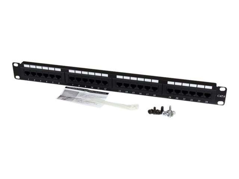 StarTech.com 24 Port 1U Rack Befestigungskit Cat 6 110 Patch Panel